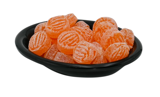 Orange Ridged Sugar Candy